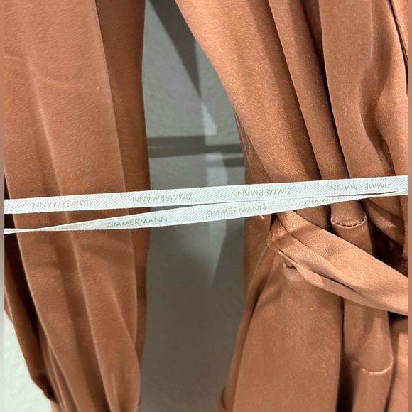 Zimmerman long sleeve silk wrap mini dress - Picture 5 of 13